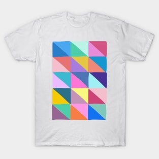 Abstract Triangle Patchwork T-Shirt